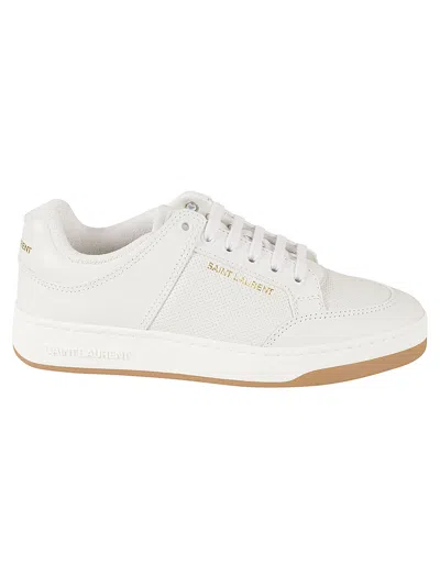 Shop Saint Laurent Sl/61 Lt Sneakers In Optic White