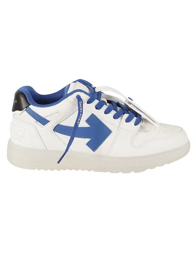 Shop Off-white Out Of Office Sneakers In Transparent White/navy Blue