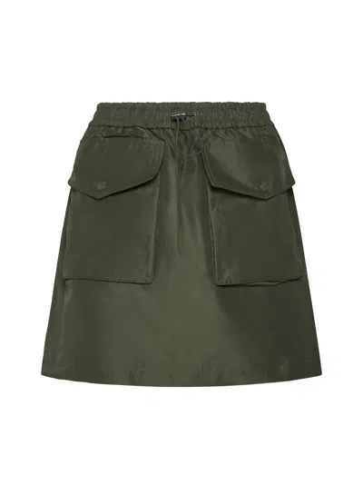 Shop Moncler Skirt In Verde