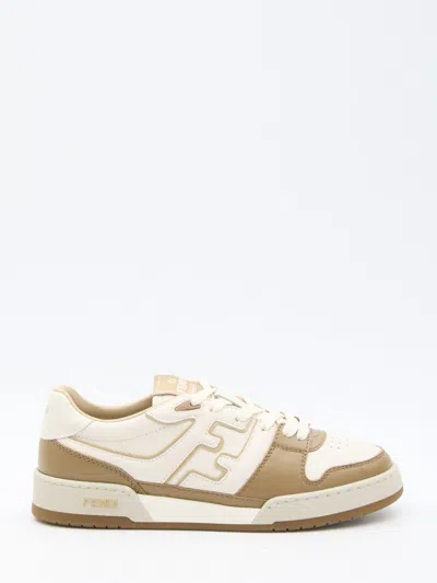 Shop Fendi Match Sneakers In White