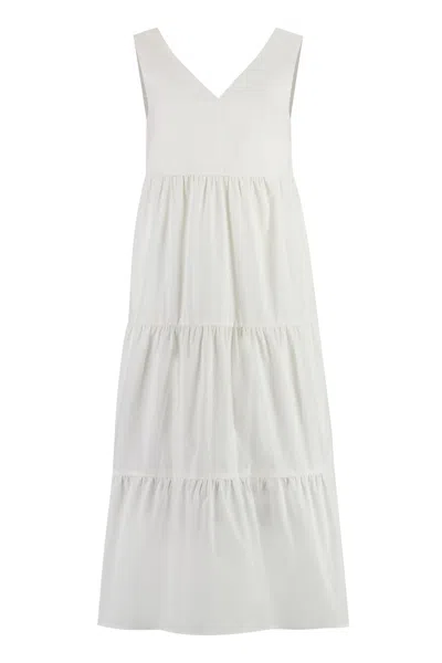 Shop Woolrich Poplin Maxi Dress In White