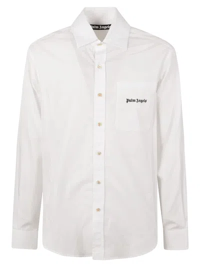 Shop Palm Angels Classic Logo Shirt In White/black