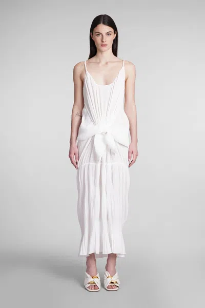 Shop Jw Anderson J.w. Anderson Dress In White Polyester