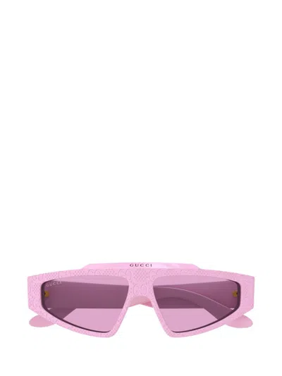 Shop Gucci Eyewear Rectangle In Pink