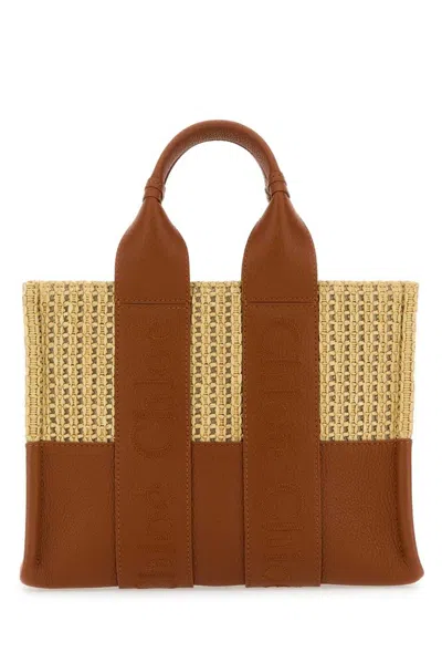 Shop Chloé Small Woody Top Handle Bag In Multi