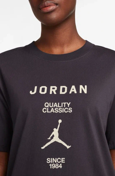 Shop Jordan Quality Classics Graphic T-shirt In Off Noir/ Sail