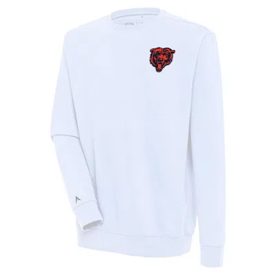 Shop Antigua White Chicago Bears Victory Pullover Sweatshirt