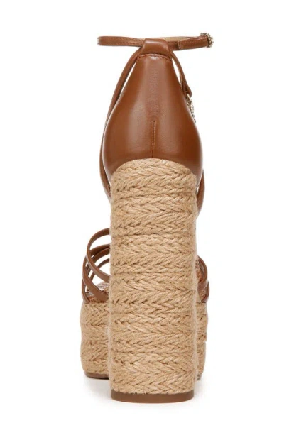Shop Sam Edelman Kade Ankle Strap Espadrille Platform Sandal In Rich Cognac