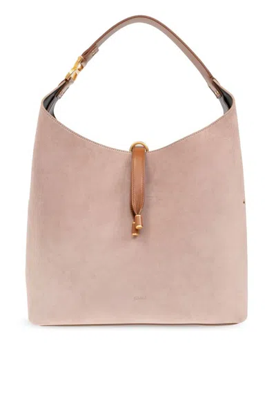 Shop Chloé Marcie Hobo Shoulder Bag In Pink