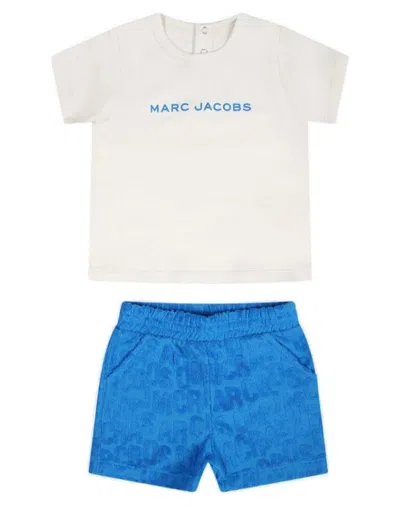 Shop The Marc Jacobs Kids Logo In Blue
