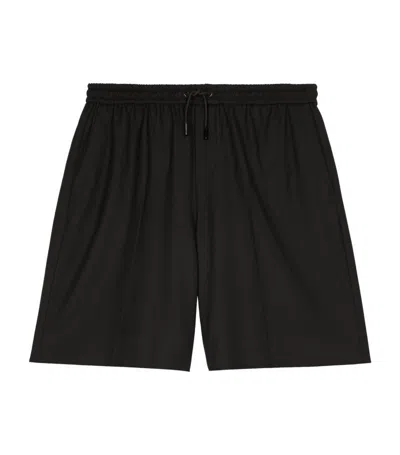 Shop The Kooples Wool Bermuda Shorts In Black