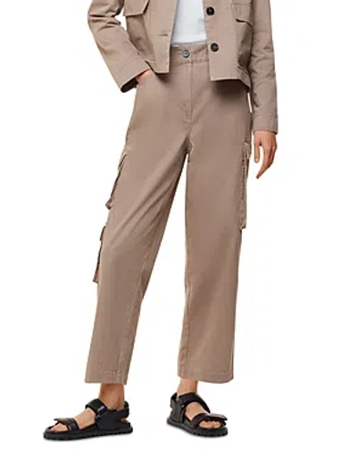 Whistles Phoebe Casual Utility Trouser In Taupe