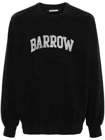Shop Barrow Printed Sweatshirt In Black  