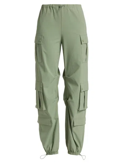 Shop Alice And Olivia Women's Shara Mr. Parachute Cargo Pants In Sage