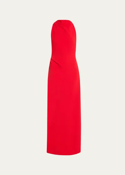 Shop Proenza Schouler Faye Backless Matte Crepe Gown In Red