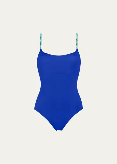 Shop Eres Carnaval One-piece Swimsuit In Indigofou