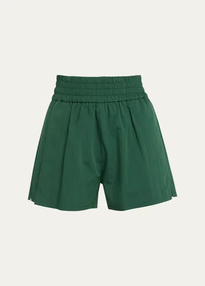 Shop Anonlychild Darliston Elastic Waist Shorts In Emerald