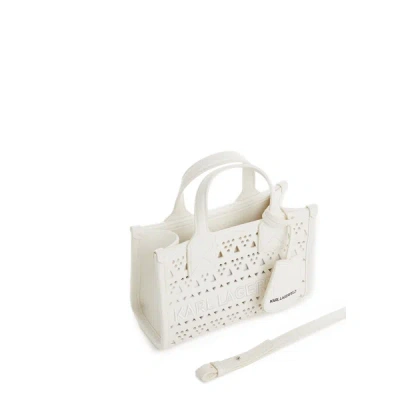 Shop Karl Lagerfeld K/skuare Small Tote Bag In White
