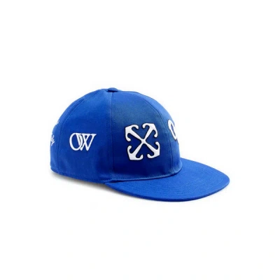 Shop Off-white Cotton Baseball Cap In Blue