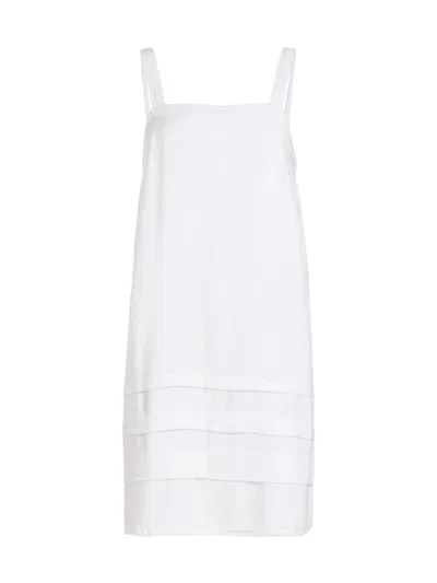 Shop Splendid Women's Celine Sleeveless Tiered Minidress In White