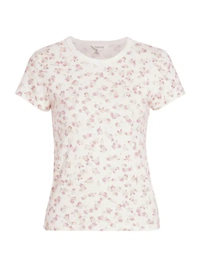 Shop Splendid Women's Candice Floral Linen-blend T-shirt In Lotus Floral