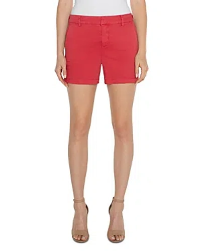 Liverpool Los Angeles Kelsey Stretch Twill Trouser Shorts In Berry Blossom