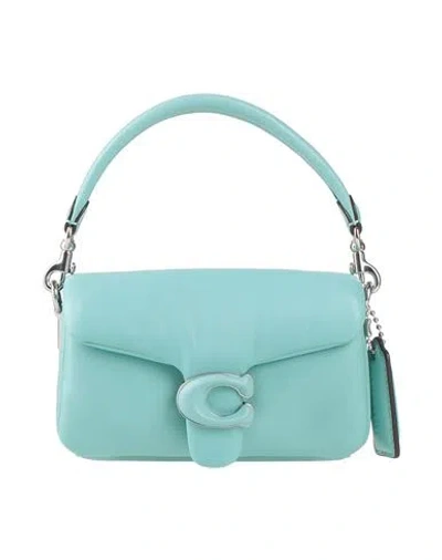 Shop Coach Woman Handbag Sky Blue Size - Leather