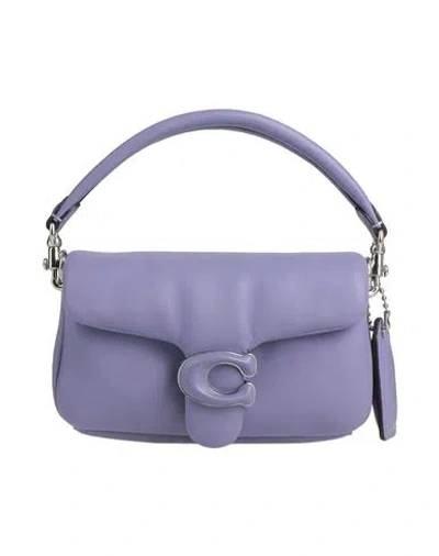 Shop Coach Woman Handbag Lilac Size - Leather In Purple