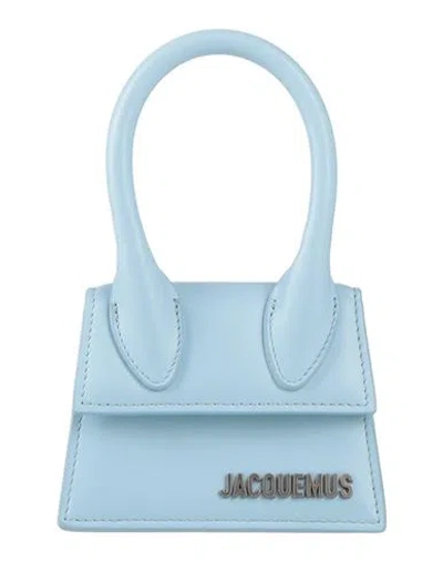 Shop Jacquemus Man Handbag Light Blue Size - Leather