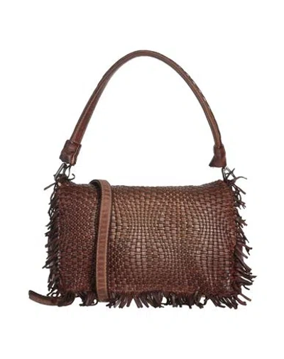 Shop Reptile's House By Giancarlo Nevola Woman Handbag Brown Size - Leather