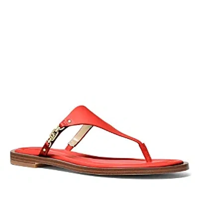 Shop Michael Kors Michael  Women's Daniella Thong Sandals In Spiced Coral