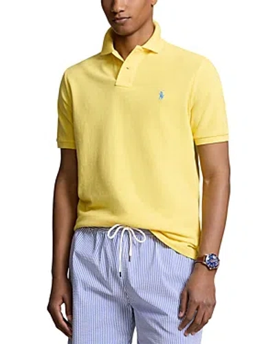 Shop Polo Ralph Lauren Cotton Mesh Classic Fit Polo Shirt In Yellow