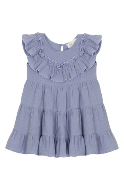 Shop Mabel + Honey Kids' Cotton Gauze Dress In Purple