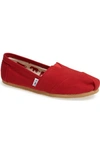 Toms 'classic' Canvas Slip-on (women) In Red