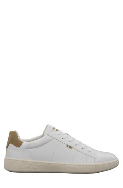 Shop Ben Sherman Hampton Sneaker In White/ Tan