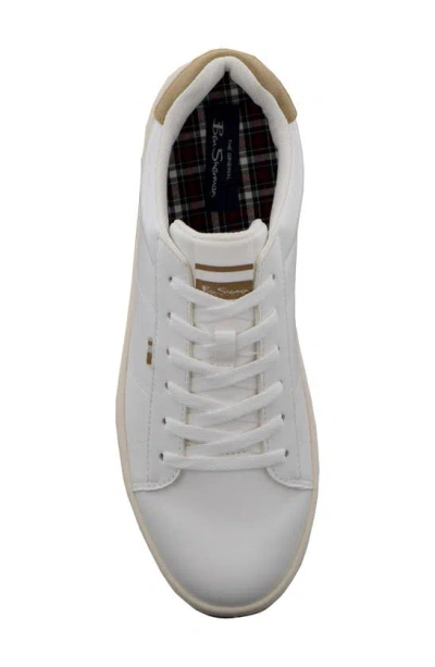 Shop Ben Sherman Hampton Sneaker In White/ Tan