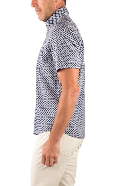 Shop Tailor Vintage Airotec Performance Stretch Poplin Shirt In Navy Blazer Small Gates