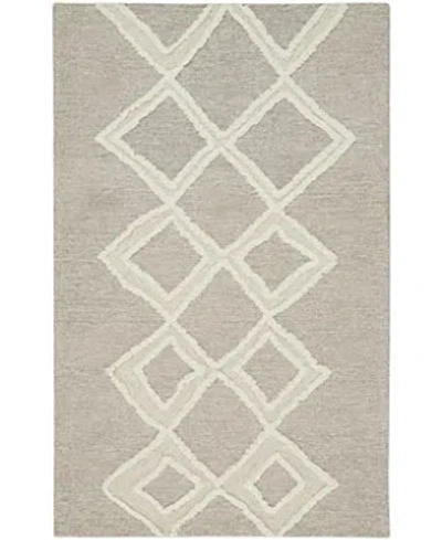 Shop Feizy Anica Anc8009f Area Rug, 4' X 6' In Gray/ivory