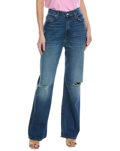 Shop 7 For All Mankind Kate High-rise Slate Modern Straight Jean In Blue