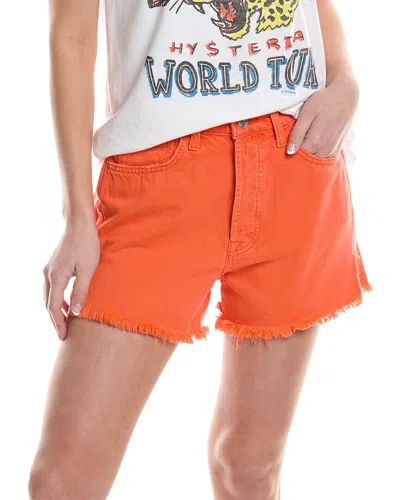 Shop 7 For All Mankind Ruby Cut Off Short In Orange