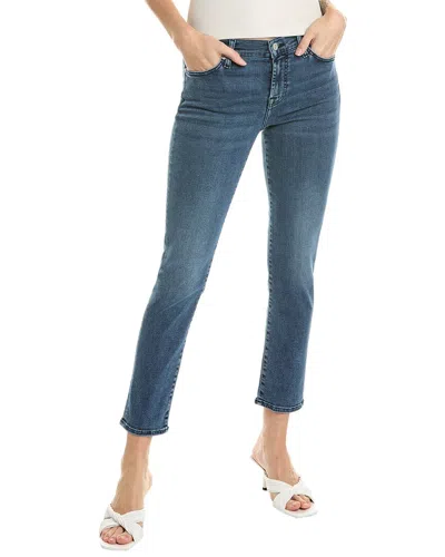 7 For All Mankind Daisy Ankle Boot Bay Ankle Boot Jean In Blue