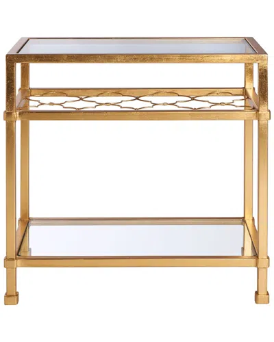 Shop Safavieh Couture Hanzel Side Table In Gold