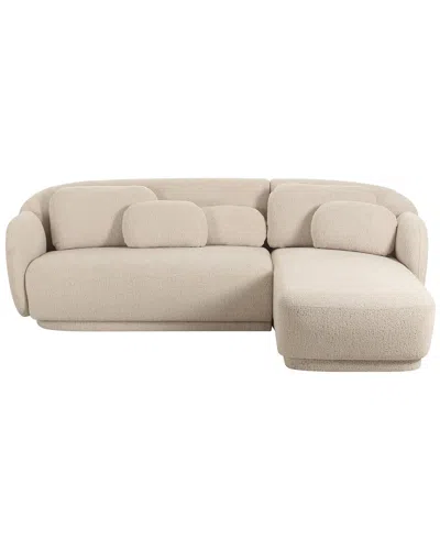 Shop Tov Furniture Misty Boucle Sectional - Raf In White