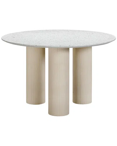 Shop Tov Furniture Parcino Terrazzo Concrete Indoor/outdoor Dining Table In Orange