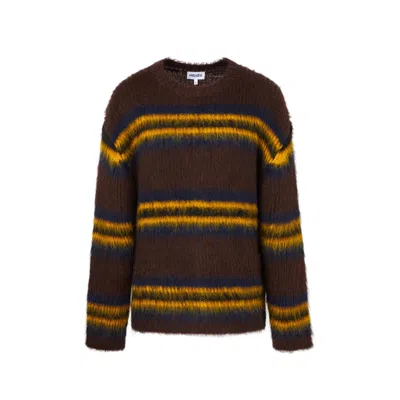 Shop Kenzo Wool Sweater In 棕色的