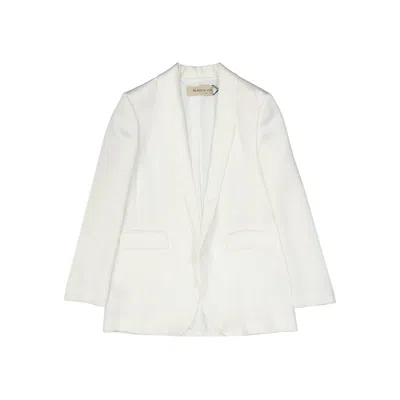 Shop Blanca Vita Satin Effect Jacket In 白色的