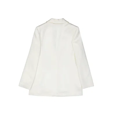 Shop Blanca Vita Satin Effect Jacket In 白色的