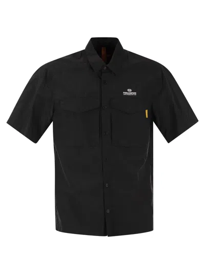 Parajumpers Camicia Pete In Popeline Di Nylon In Black
