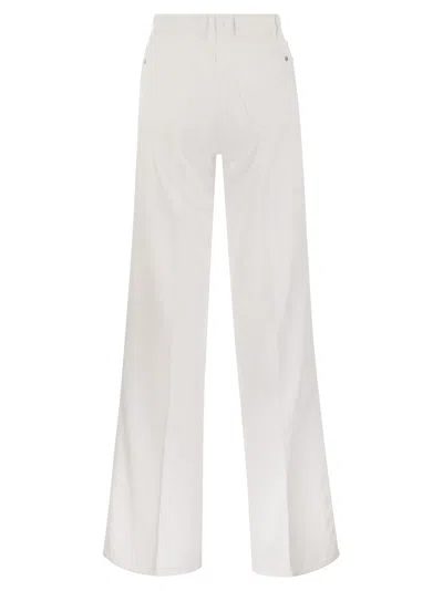 Shop 7 For All Mankind Lotta Linen High Waist Flared Jeans In White