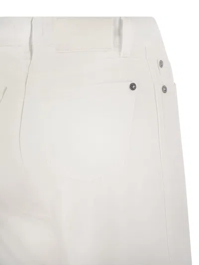 Shop 7 For All Mankind Lotta Linen High Waist Flared Jeans In White